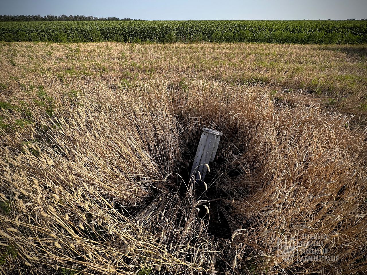 поле пшениці з ракетою Росії