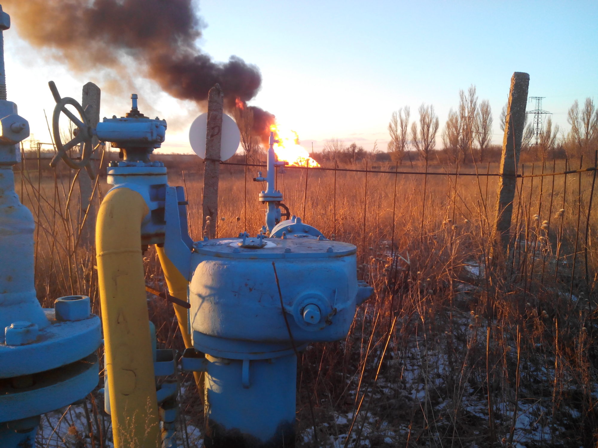 пошкоджене газове обладнання на Донеччині