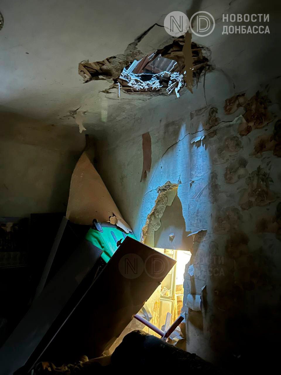 пошкоджений обстрілом дім у Краматорську
