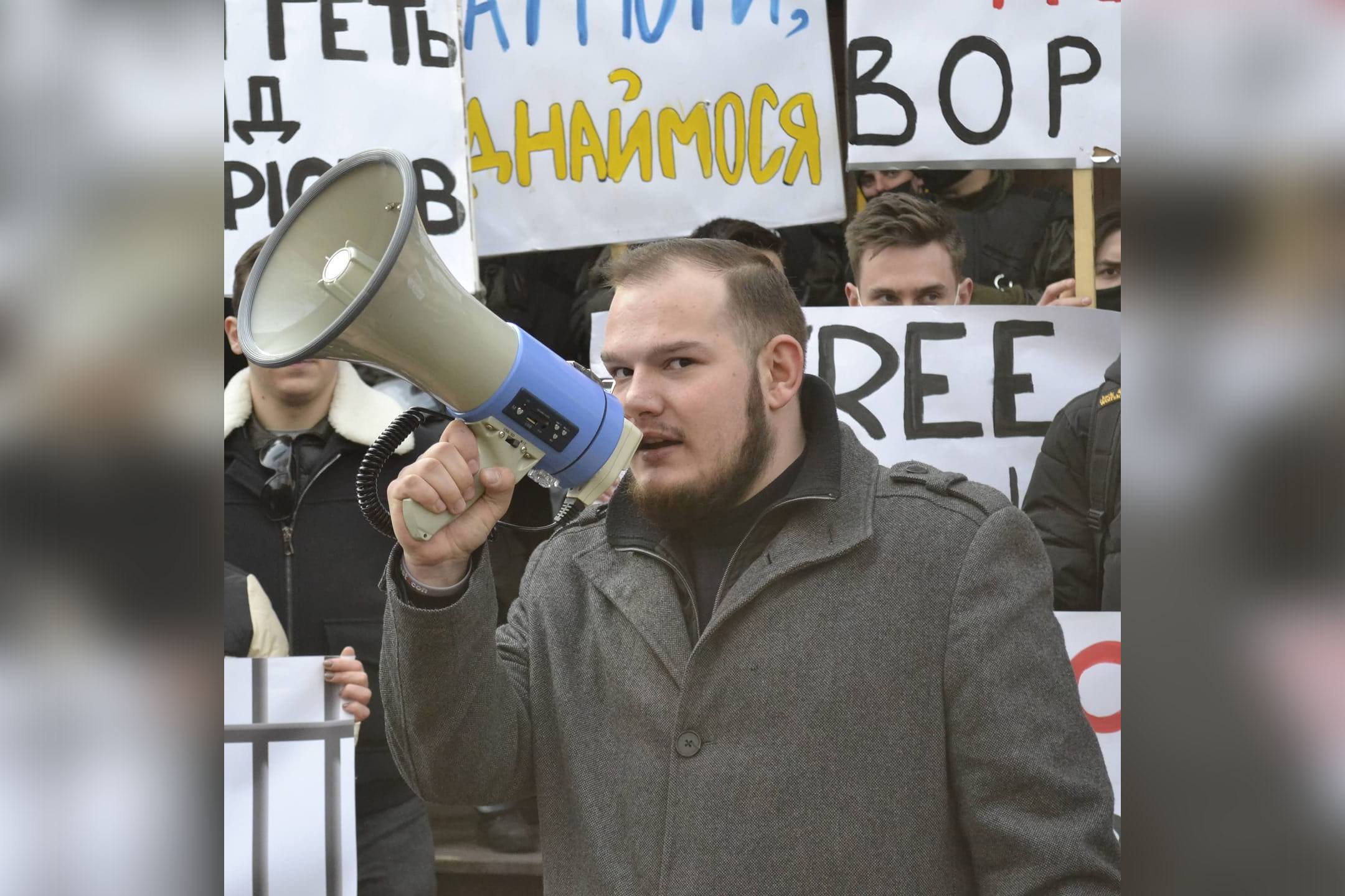 Сергій Іконніков на мітингу
