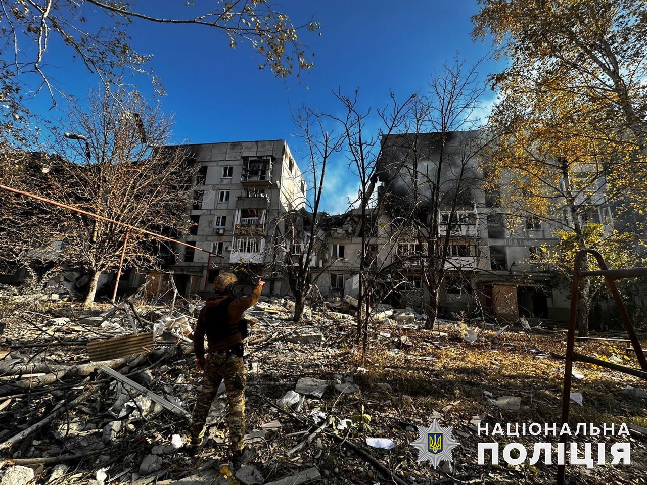 Наслідки обстрілів Донецької області за 24 жовтня 2023. Фото: обласна поліція
