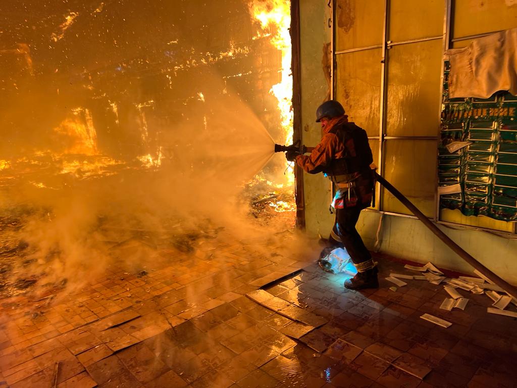 Ліківдація пожежі на шахті у Торецьку