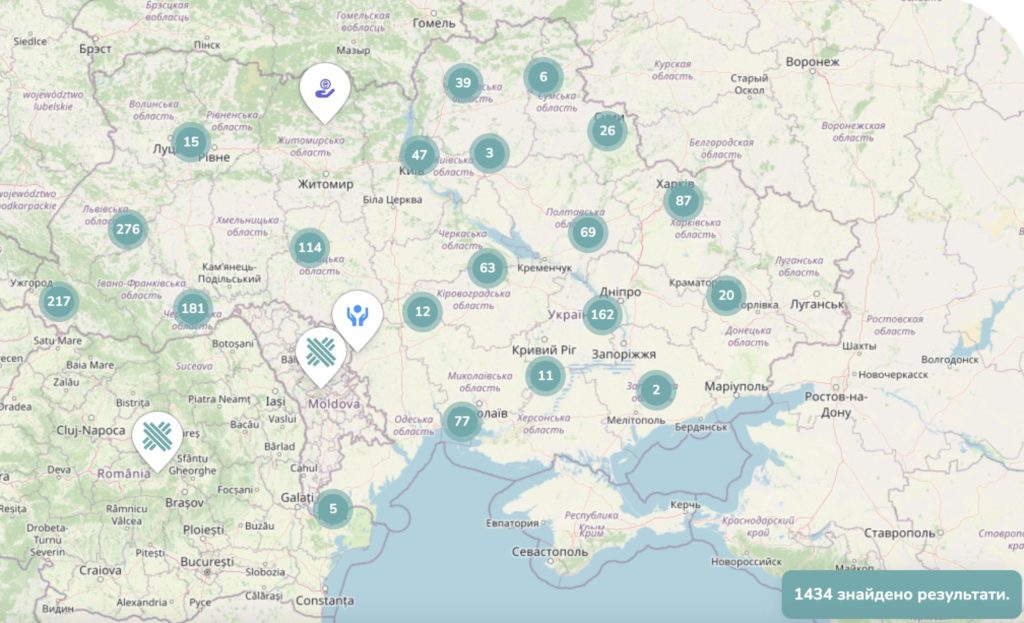 Переселенцы могут найти, где получить гуманитарную помощь, на интерактивной карте (как воспользоваться)