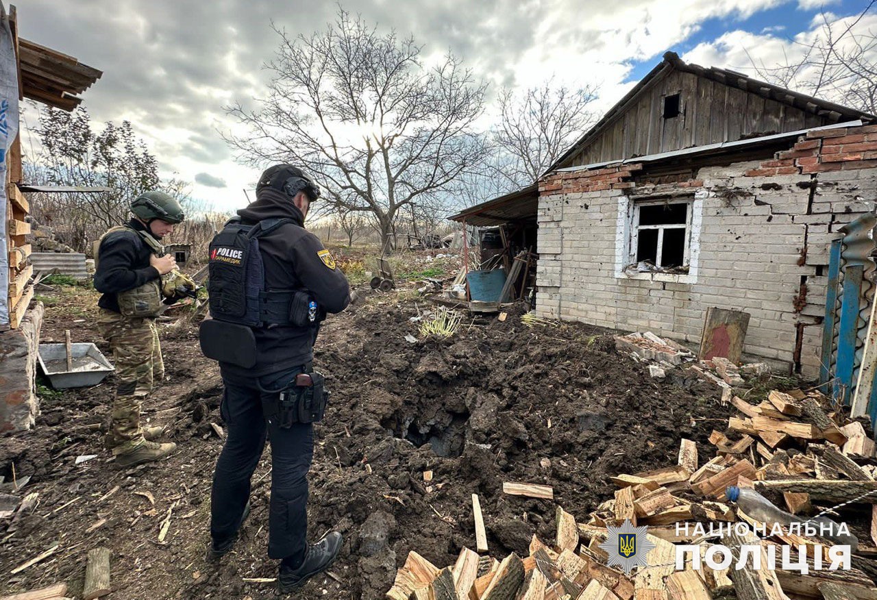 Последствия обстрелов Донецкой области 14-15 ноября 2023 года. Фото: Полиция Донецкой области