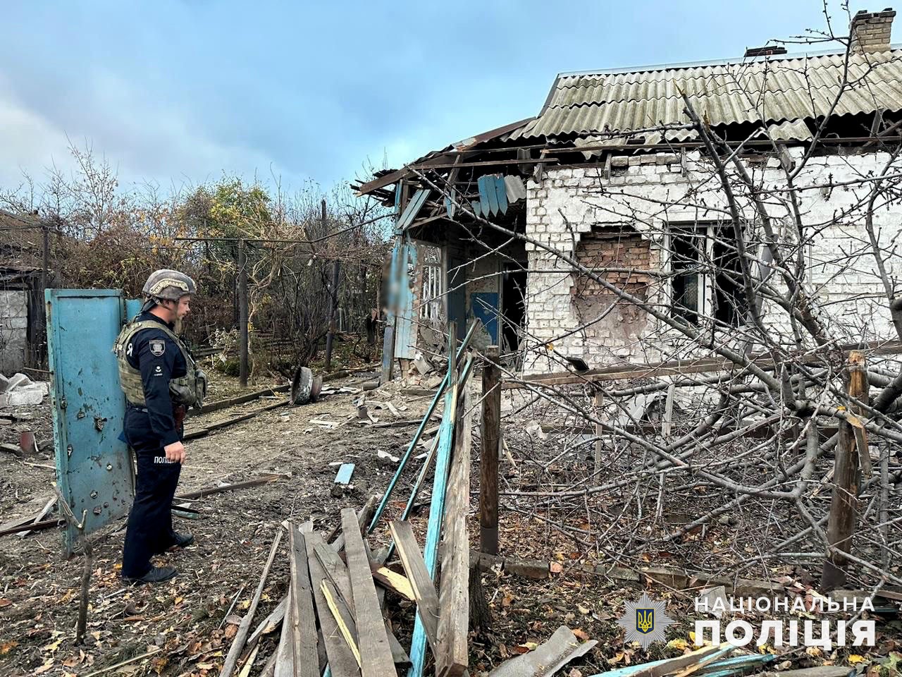 Наслідки російських обстрілів. Фото: поліція Донеччини