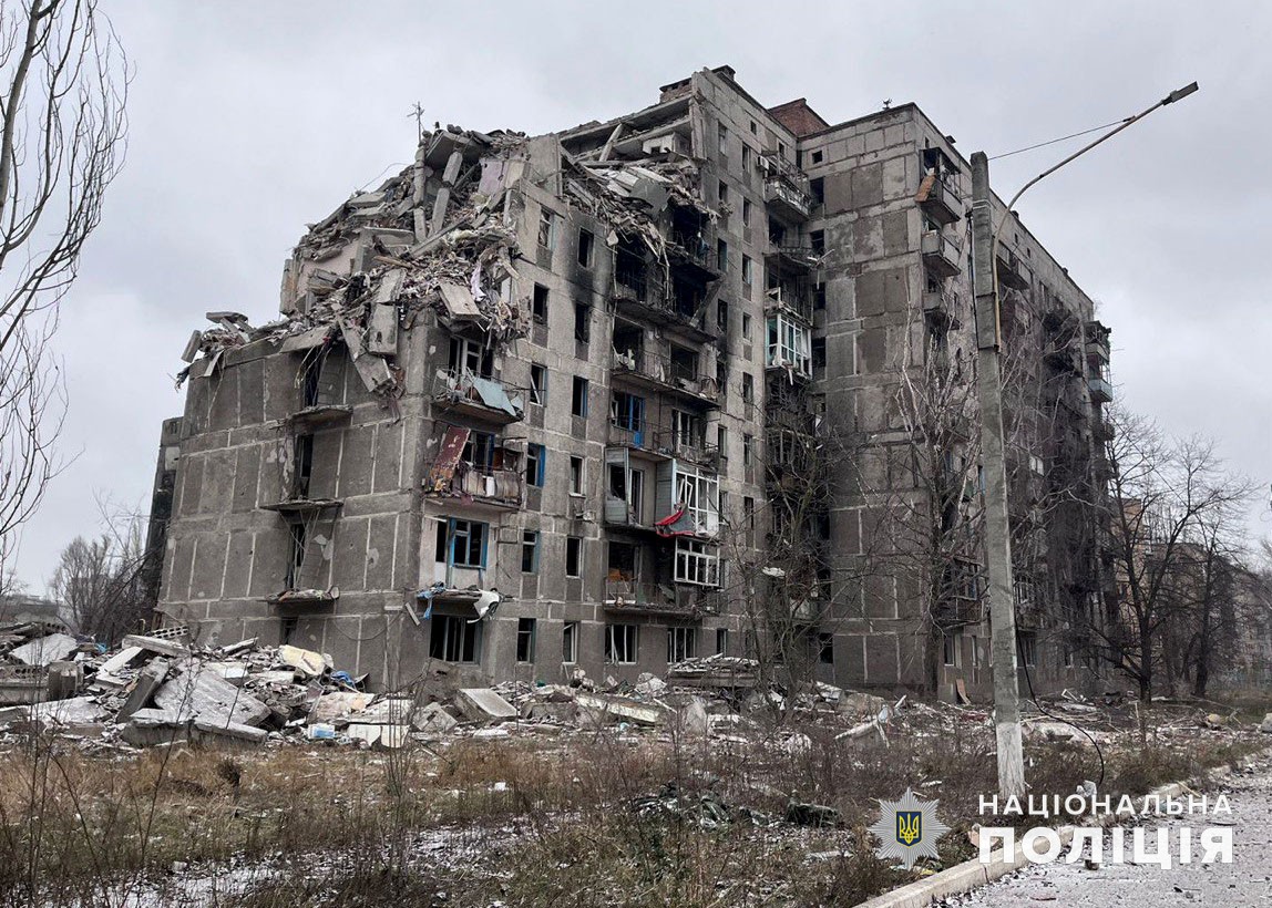 Последствия обстрелов Донетчины 26 ноября 2023 года. Фото: Полиция Донецкой области