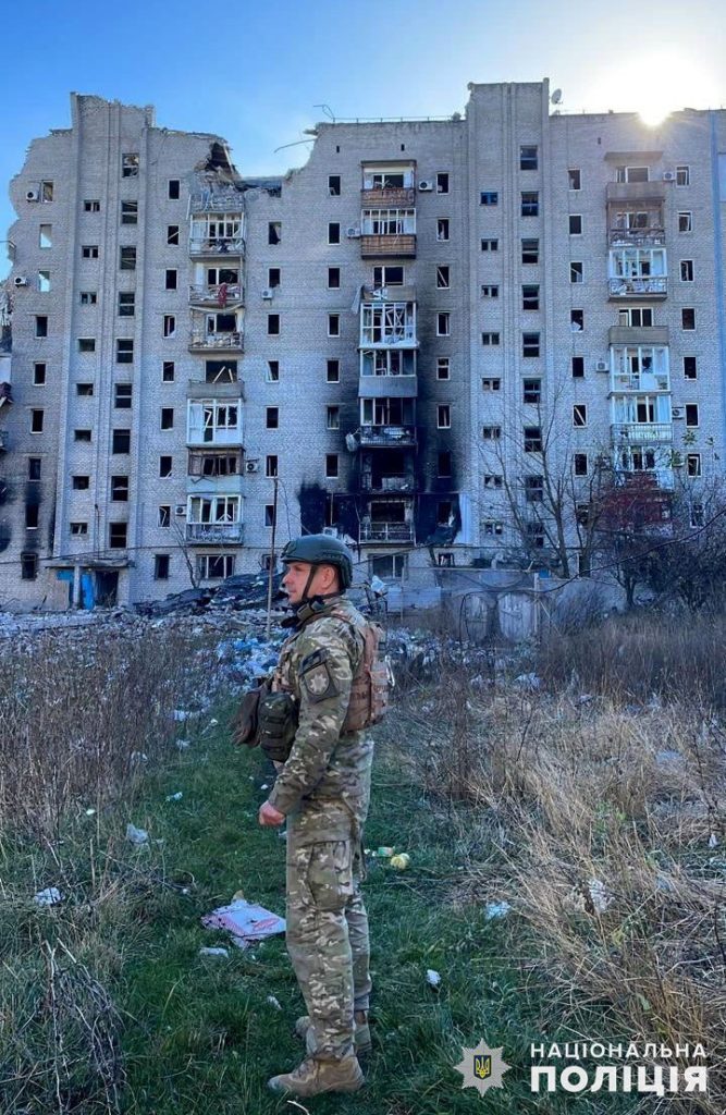 Последствия обстрела Донецкой области 7 ноября. Фото: Полиция Донецкой области