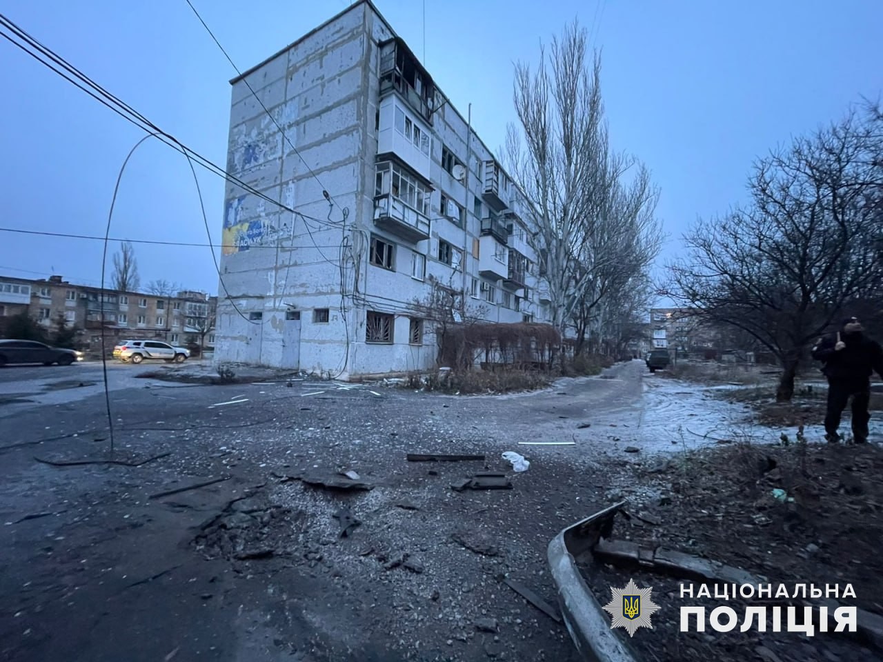 Последствия обстрелов Донецкой области 10 декабря 2023 года. Фото: Полиция Донецкой области