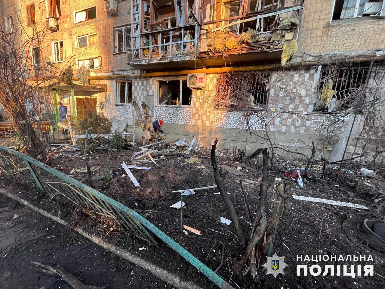 Последствия обстрелов Донецкой области 30 ноября 2023 года. Фото: Полиция Донецкой области