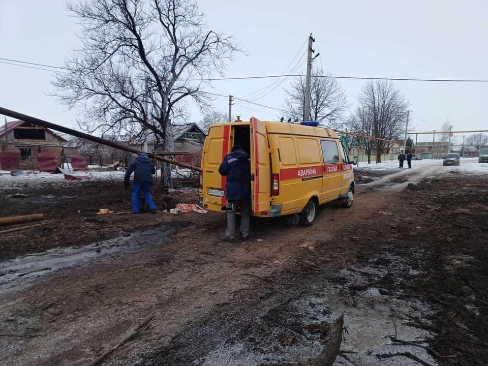 В Мирнограде 14 января после российского обстрела без газа остались почти 700 человек. Сеть уже удалось отремонтировать
