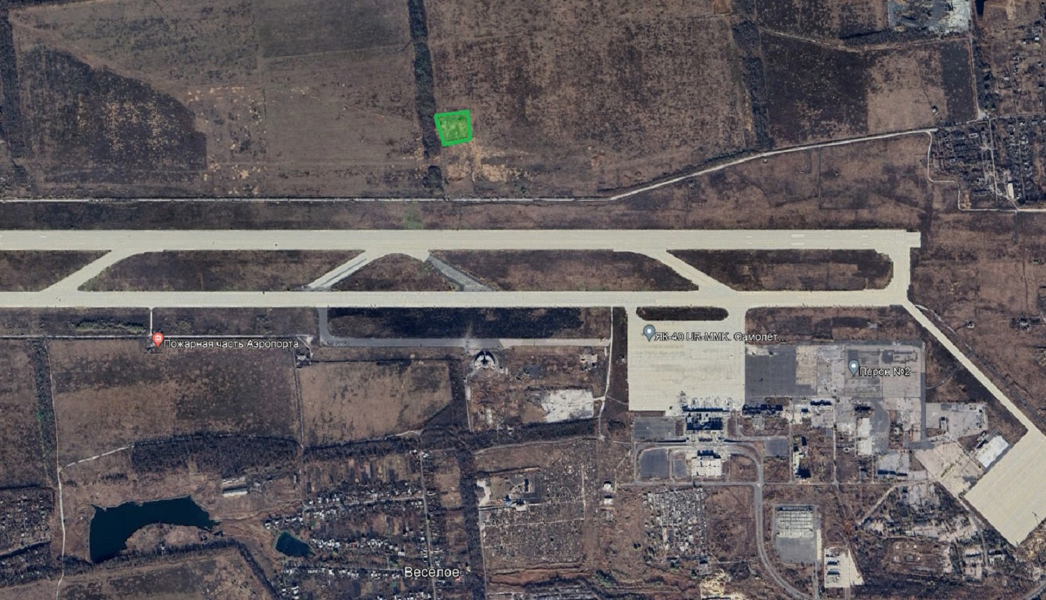 Метеостанція Донецького аеропорту (позначена зеленим), яку боронив Борис Овчаров з побратимами у січні 2015 року
