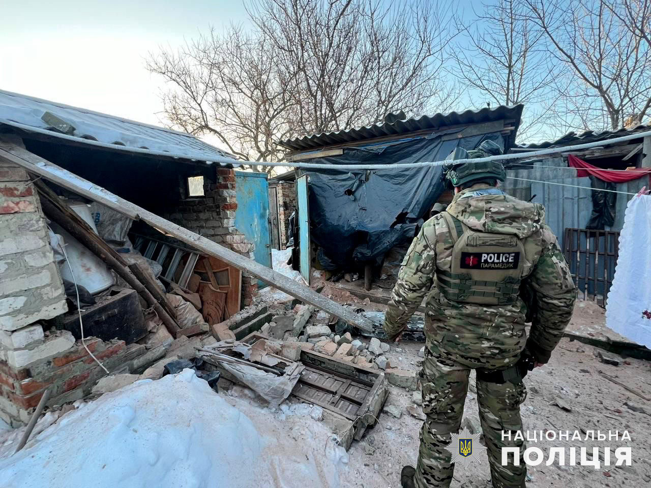 Господарські споруди на Донеччині, які постраждали від вогню російської армії 12 січня 2024 року