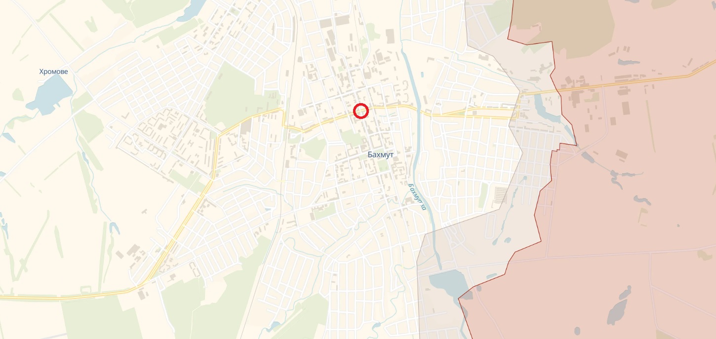 Місце, де писав портрет художник Володимир Безрукий. Ситуація навколо Бахмута 15 січня 2023 року