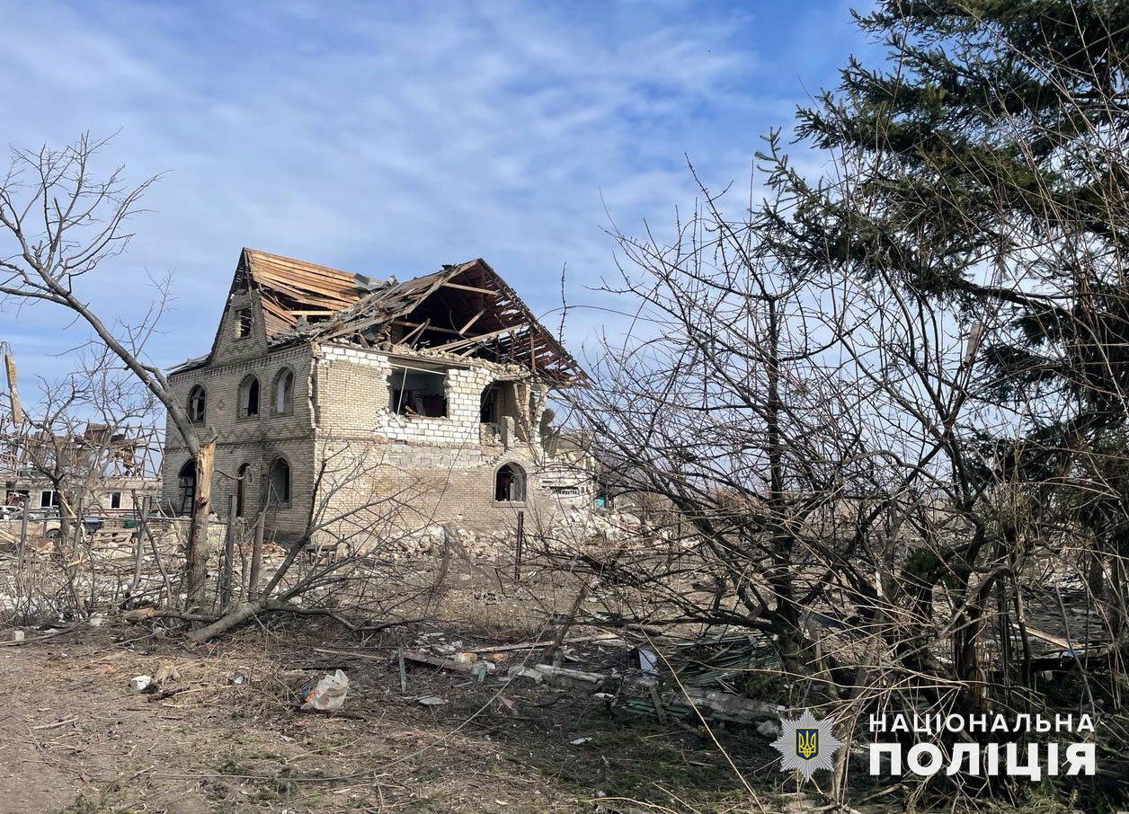Зруйнований будинок на Донеччині