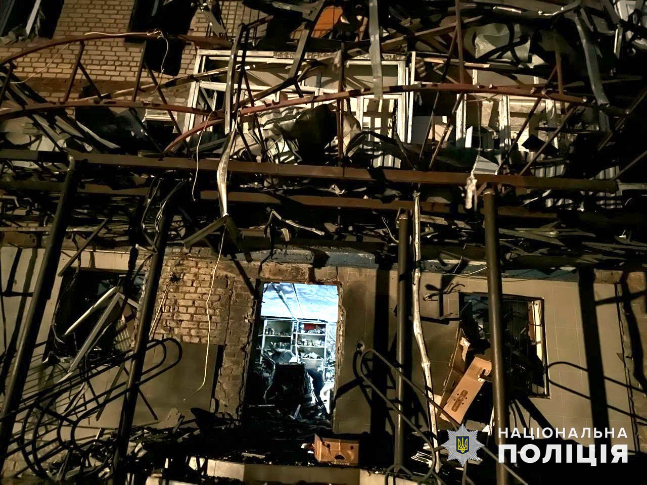 Магазин на Донеччині, що постраждав від вогню російських загарбників 23 березня 2024 року