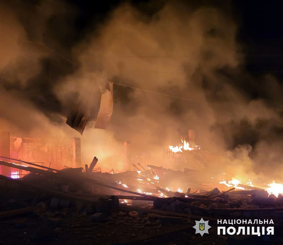 пожежа на Донеччині від обстрілу 16 квітня