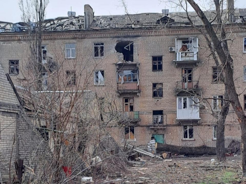 обстрел дома в Донецкой области апрель 2024