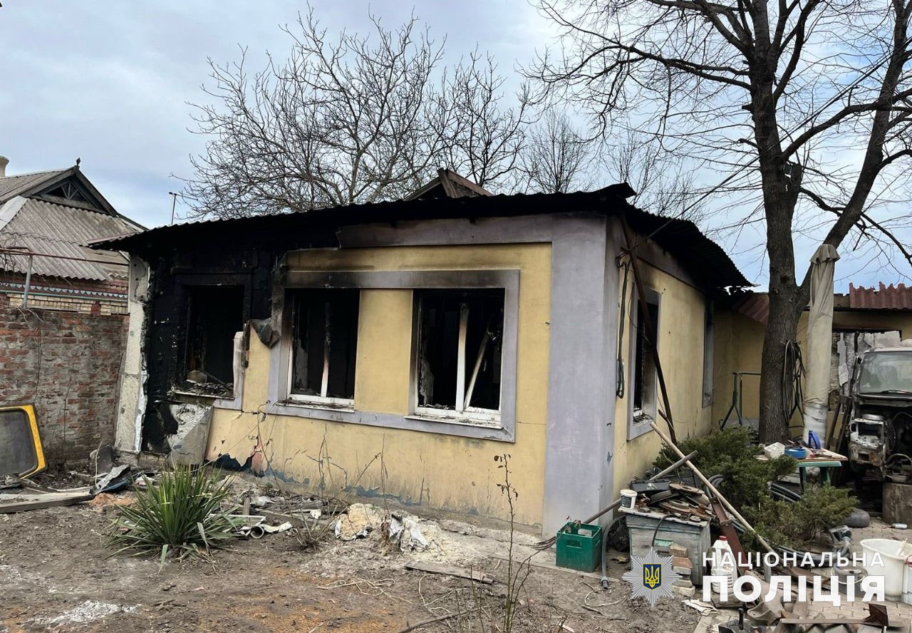 Сгорел дом в Донецкой области