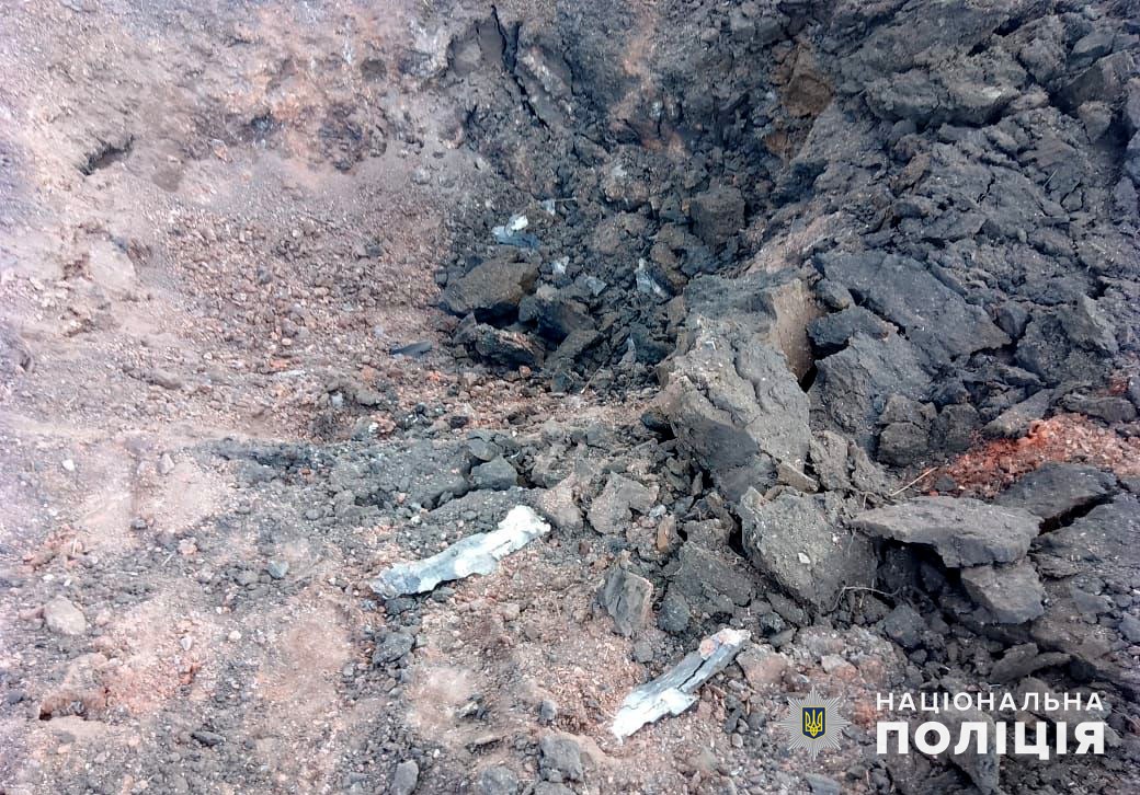 Розрив снаряду на Донеччині 7 квітня
