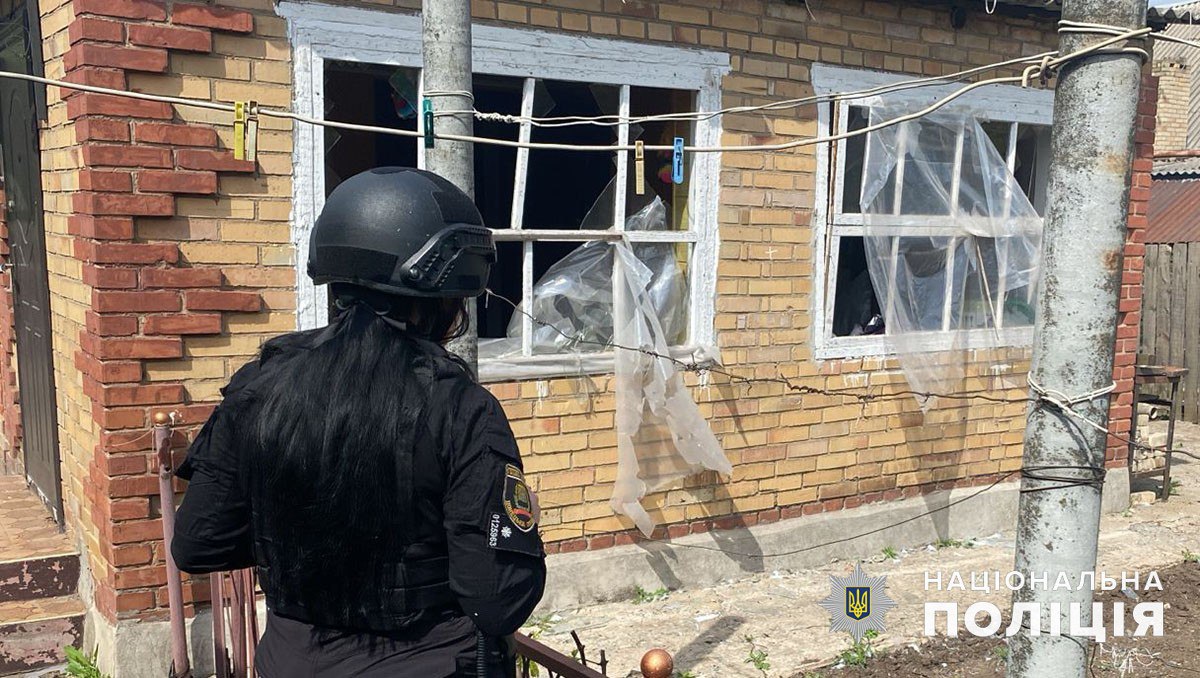 Последствия российских обстрелов Донетчины 20 апреля 2024 года. Фото: полиция Донецкой области