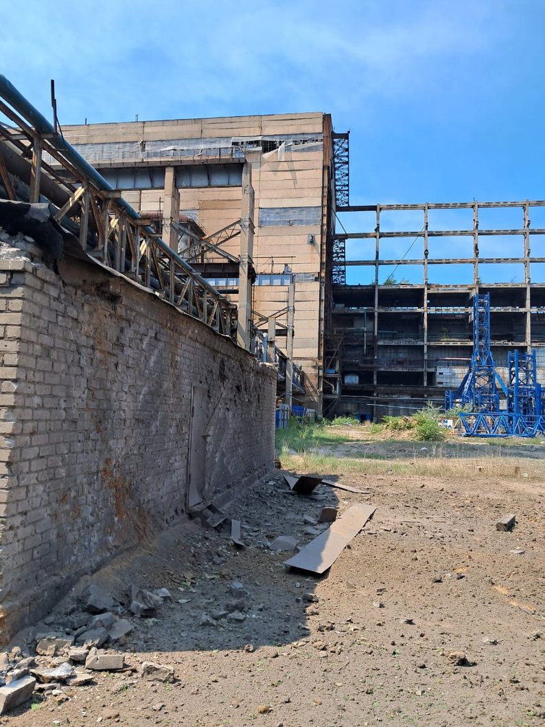 Слов'янська ТЕС, наслідки обстрілу 5 травня. Володимир Проскунін