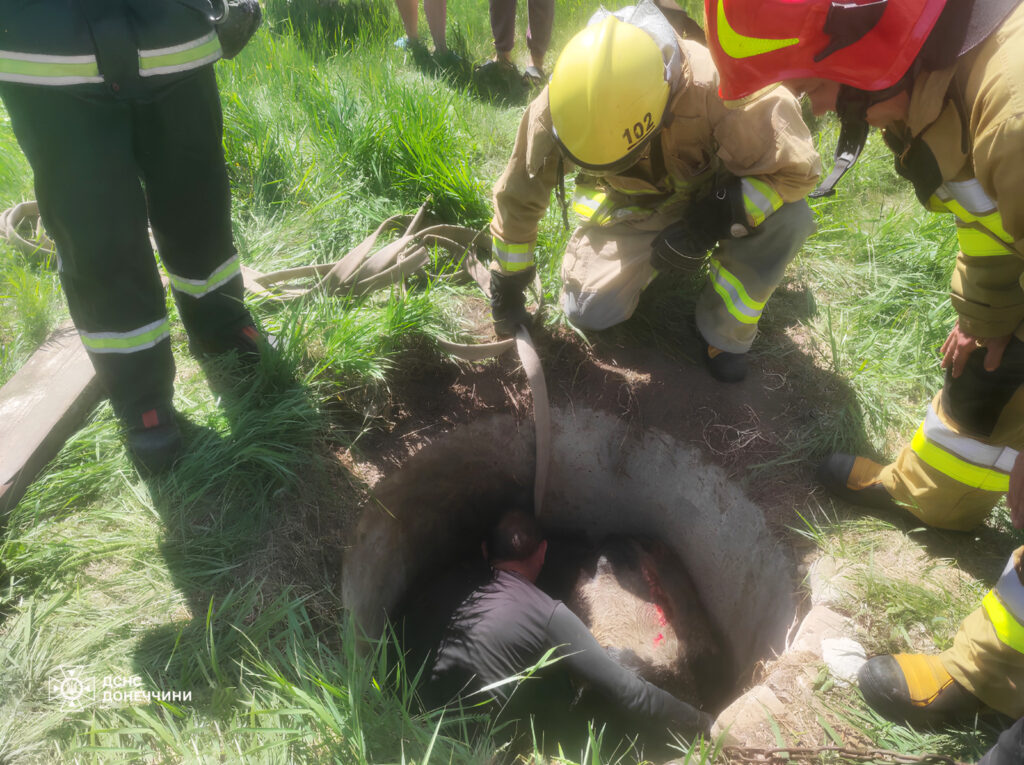 У Краматорському районі рятувальники допомогли теляті, яке впало в колодязь (ФОТО)