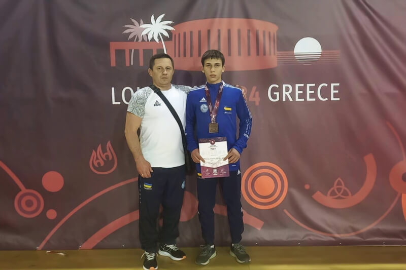 14-летнего борца из Бахмутской громады наградили бронзовой медалью на чемпионате Европы