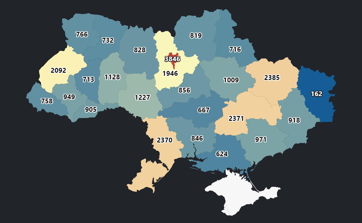 Статистика ФОПів у 2024 році. Фото: Опендатабот