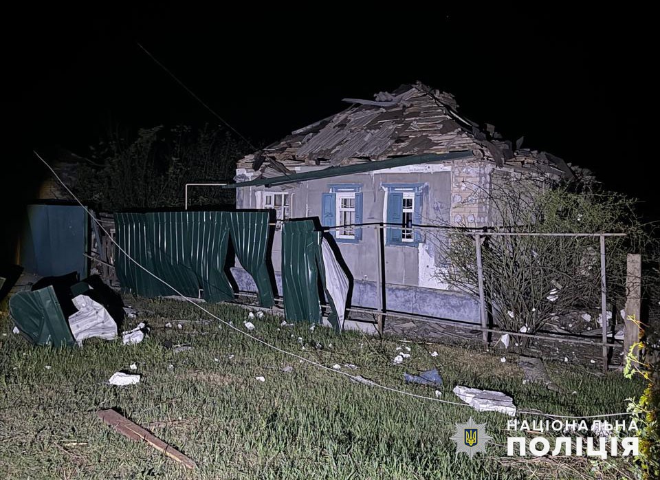 Приватний будинок на Донеччині, що постраждав від вогню російських загарбників 3 травня 2024 року