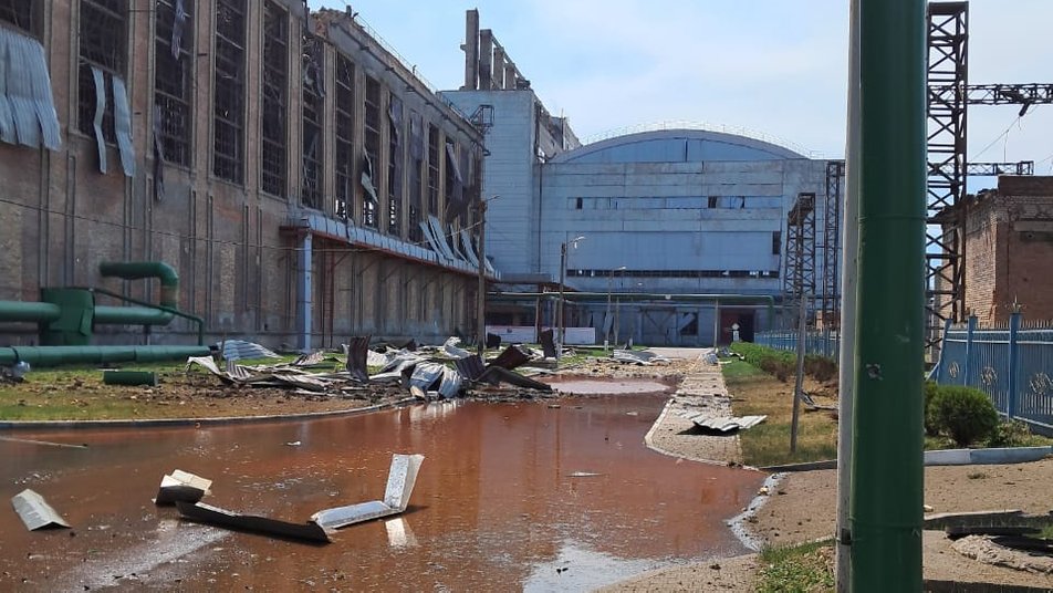 Слов'янська ТЕС, наслідки обстрілу 5 травня. Володимир Проскунін