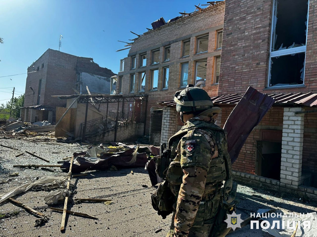 Последствия российских атак 4 мая. Фото: ГУНП Донецкой области