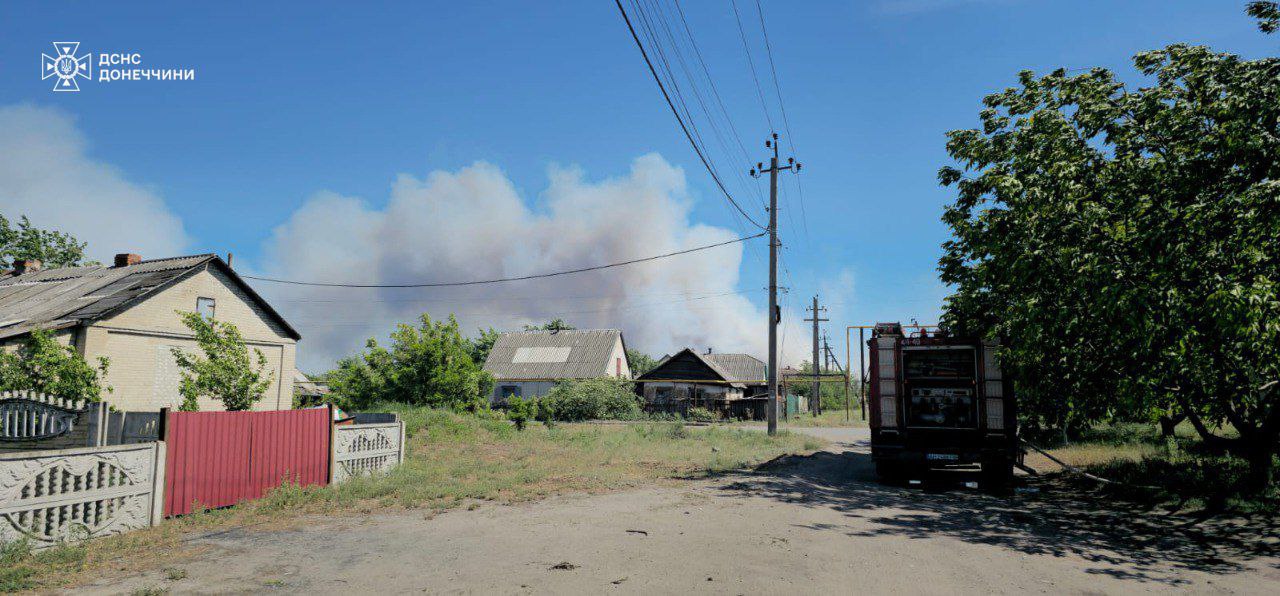 Горить ліс на околицях Лиману. Фото: ДСНС