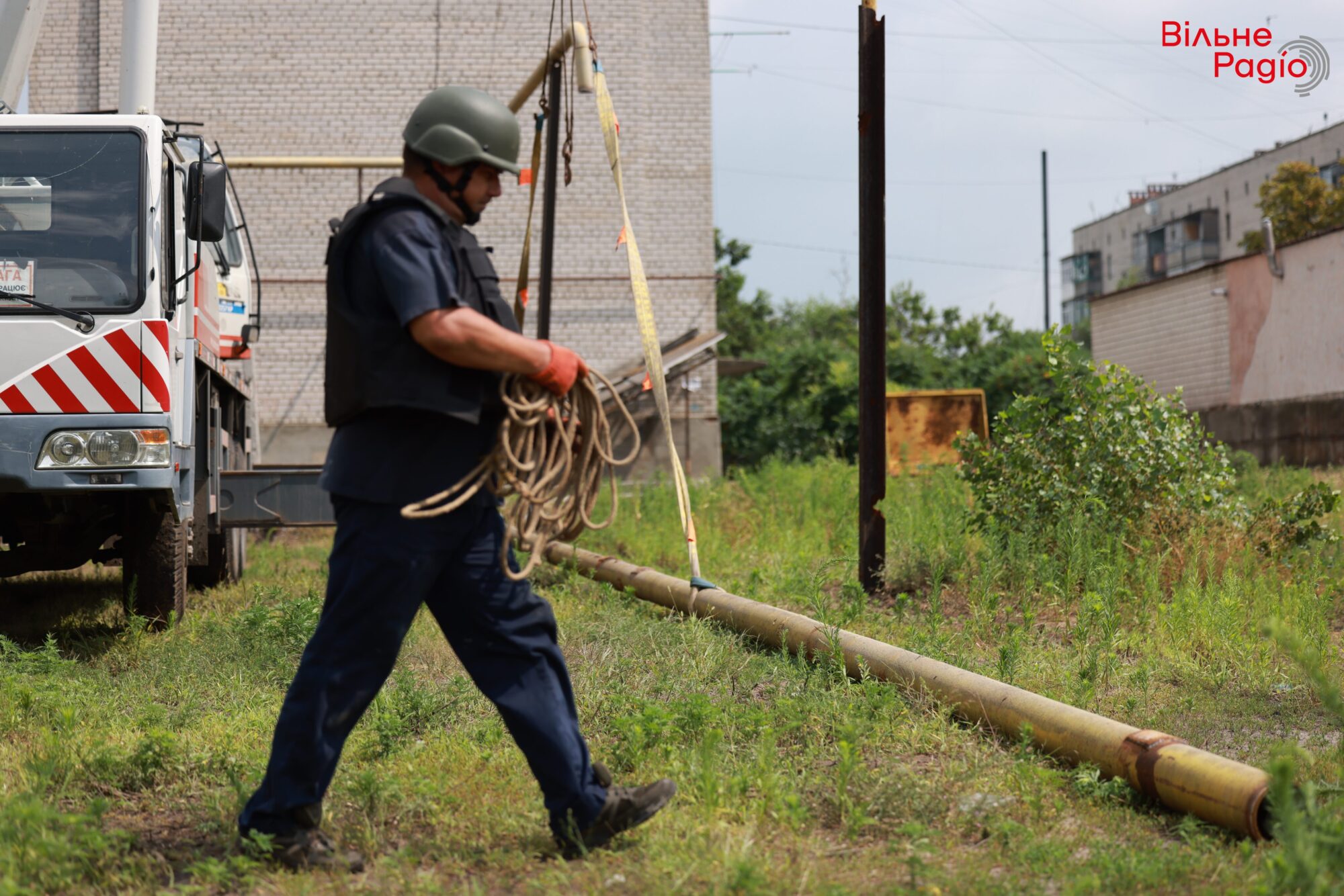 Газовик у бронежилеті. Фото: Вільне радіо