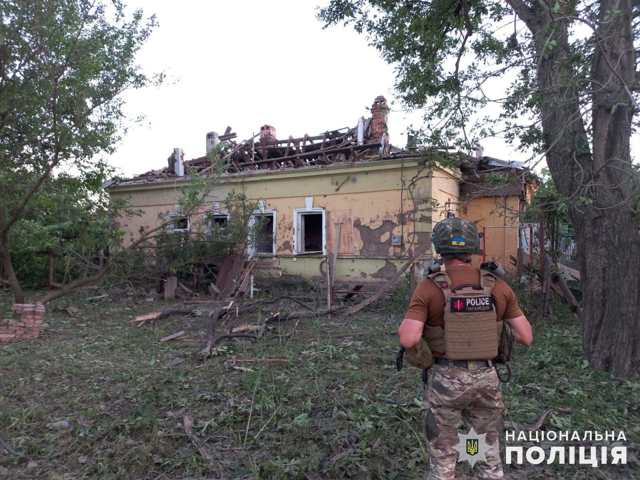 Російські атаки на Донеччину 29 червня. Фото: ГУНП Донеччини