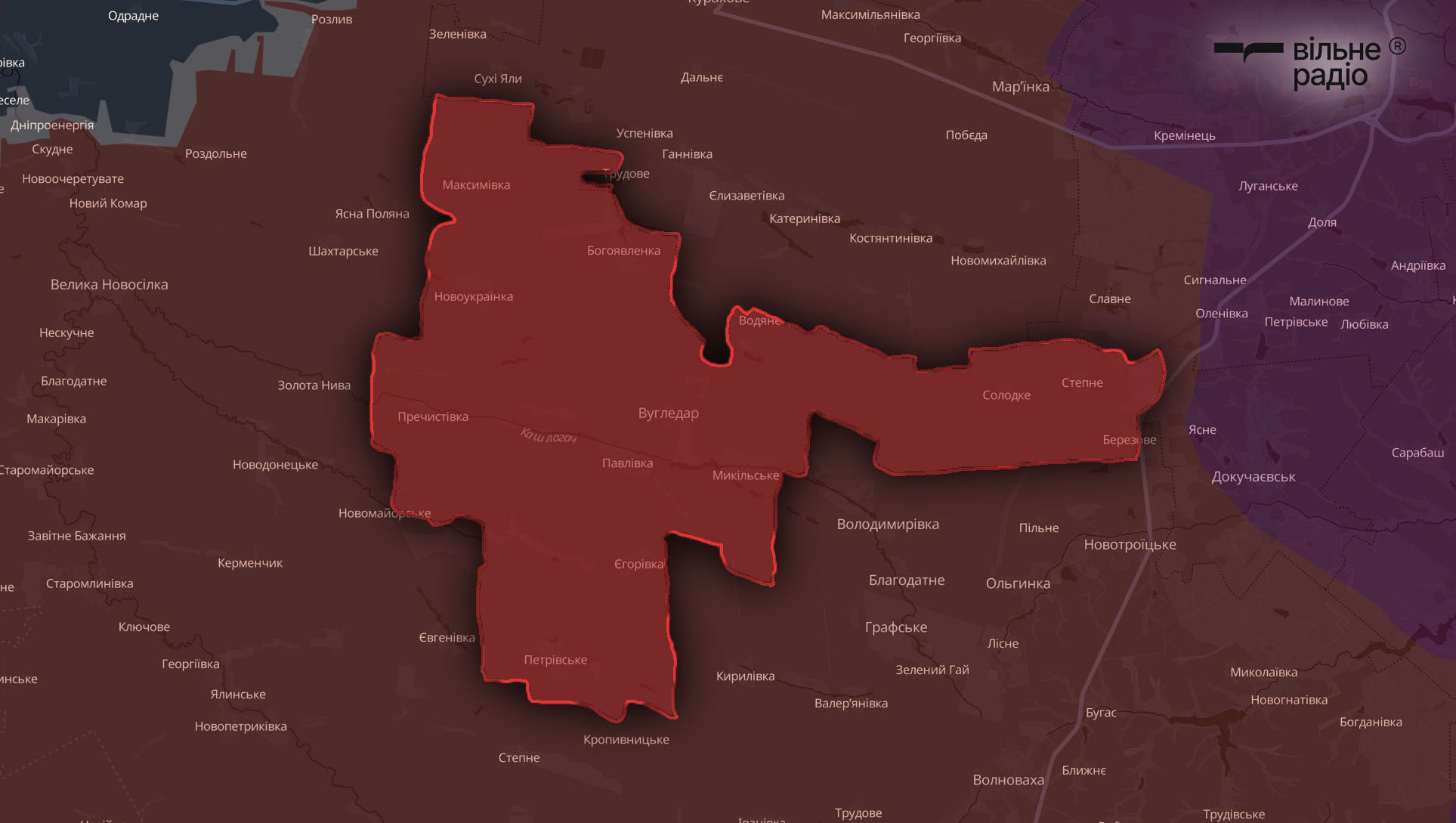 Зображення до посту: Які райони, міста та села окуповані в Донецькій області (перелік, мапи)