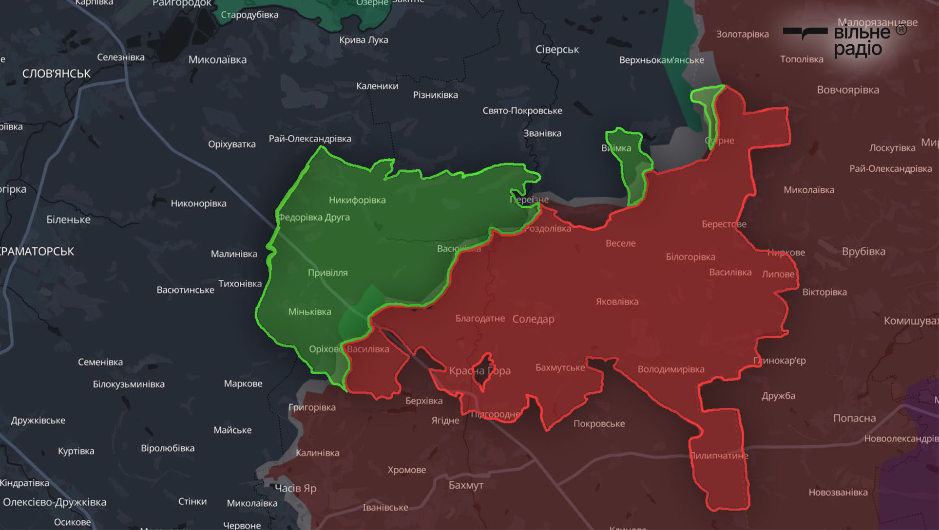 Зображення до посту: Які райони, міста та села окуповані в Донецькій області (перелік, мапи)