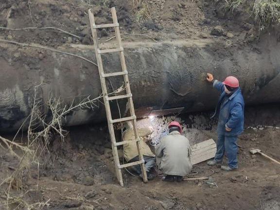 Ремонт водогону. Фото: Донецька ОВА