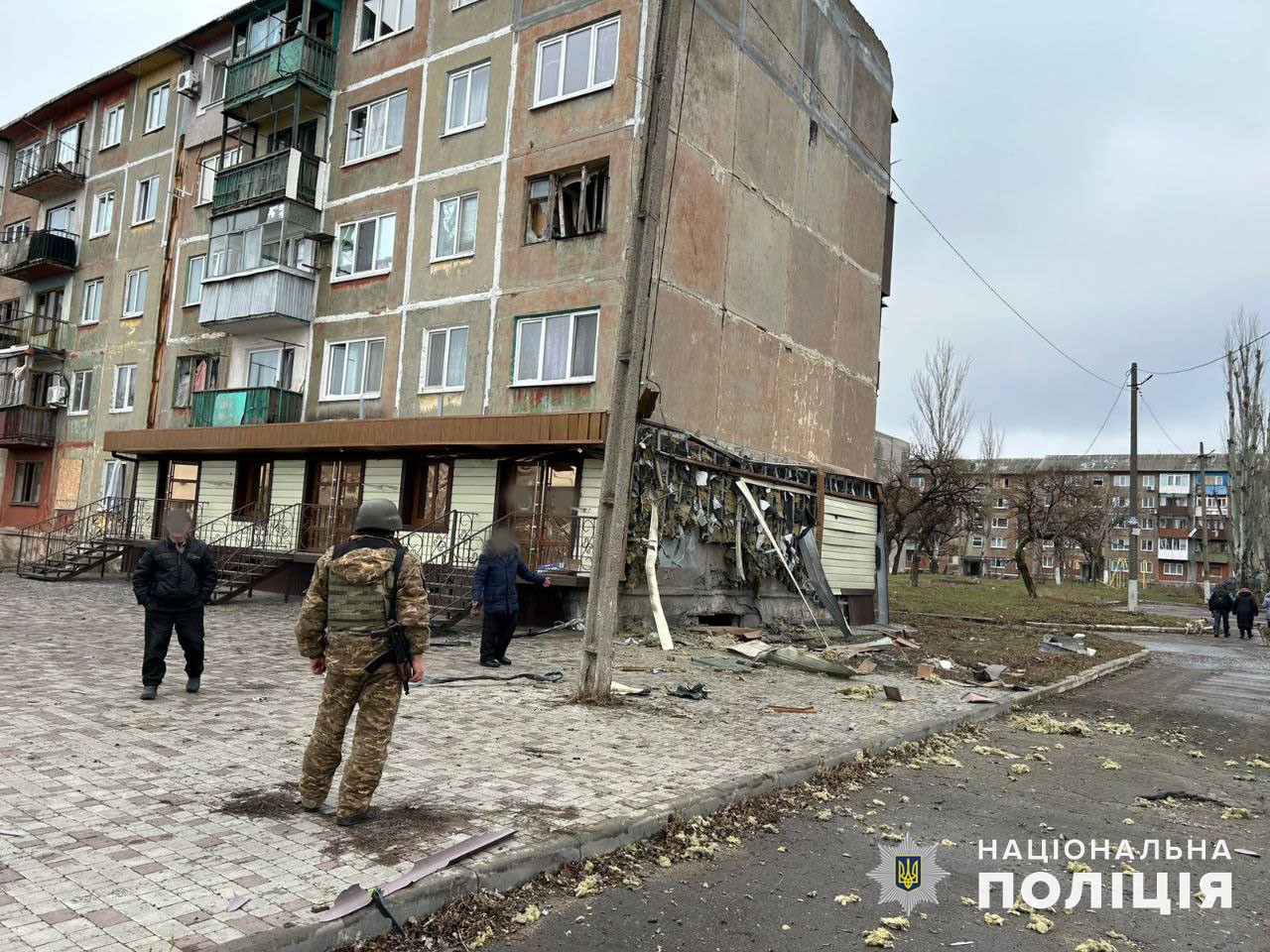 Будинок, пошкоджений внаслідок удару по Донецькій області, 27 грудня 2024 року