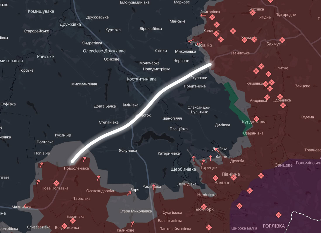Траса Бахмут Костянтинівка