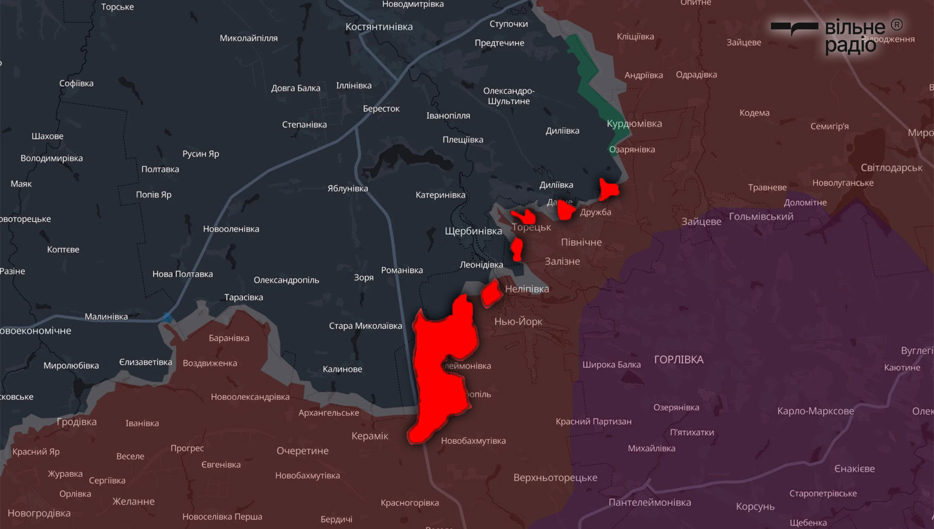 Зображення до посту: Рух росіян знову пришвидшився: де та як змінилася лінія фронту в Донецькій області за квітень 2025 року (аналіз)