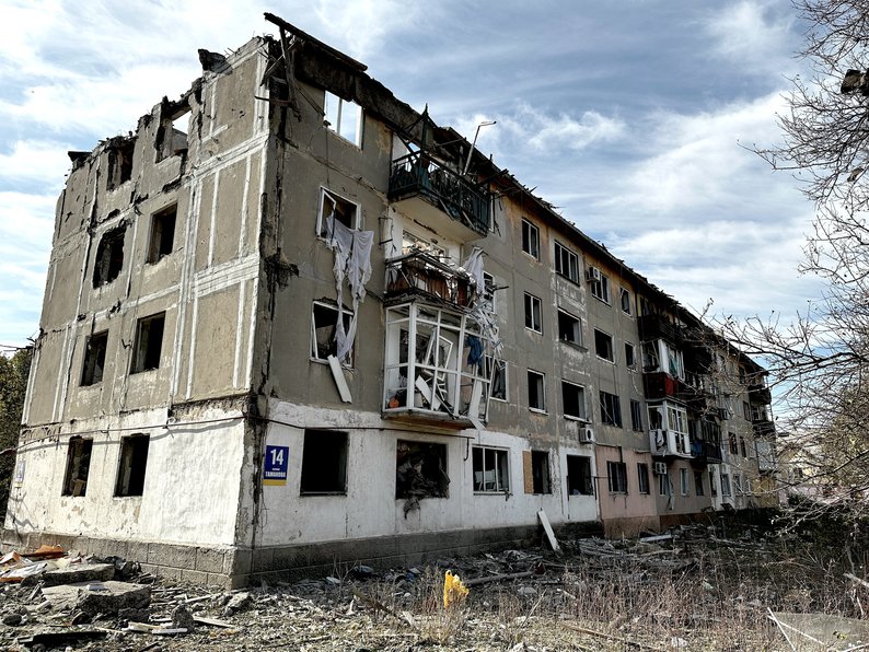 Будинок у Покровську після обстрілу 4 жовтня 2024 року