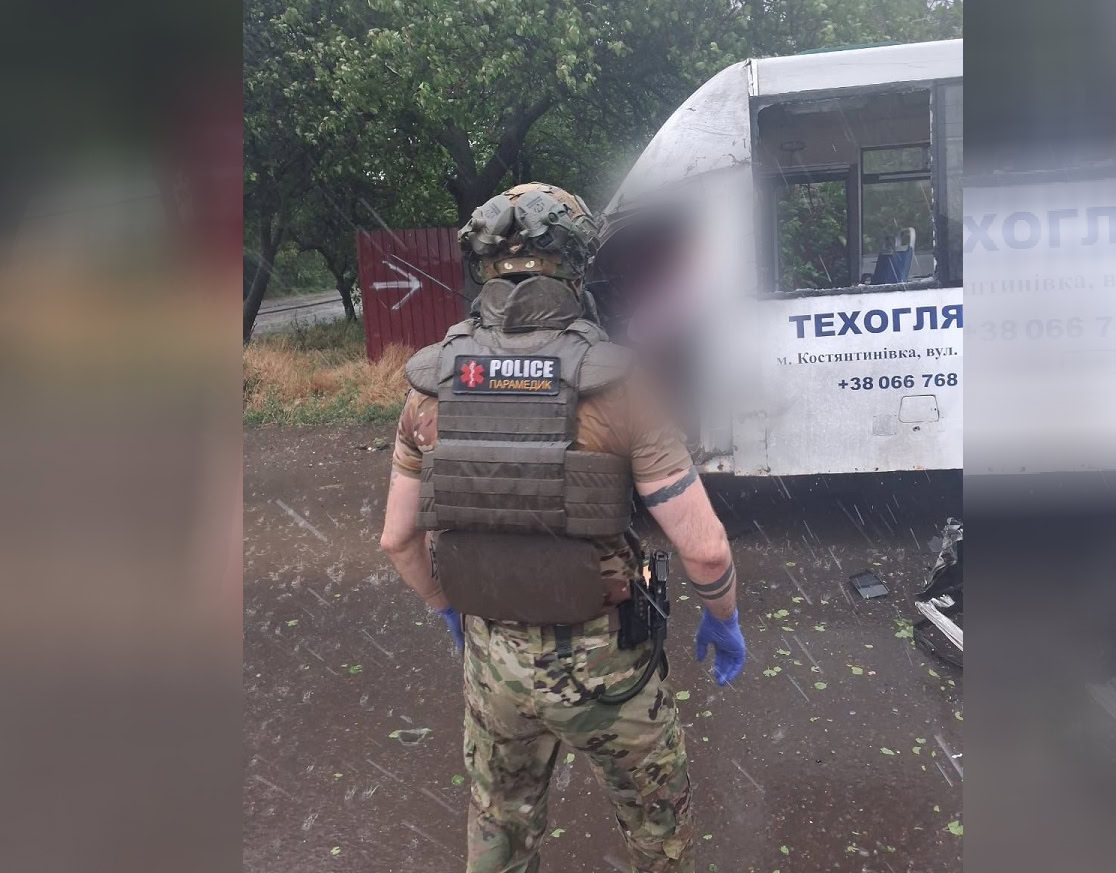 Обстріл Костянтинівки 23 червня маршрутка