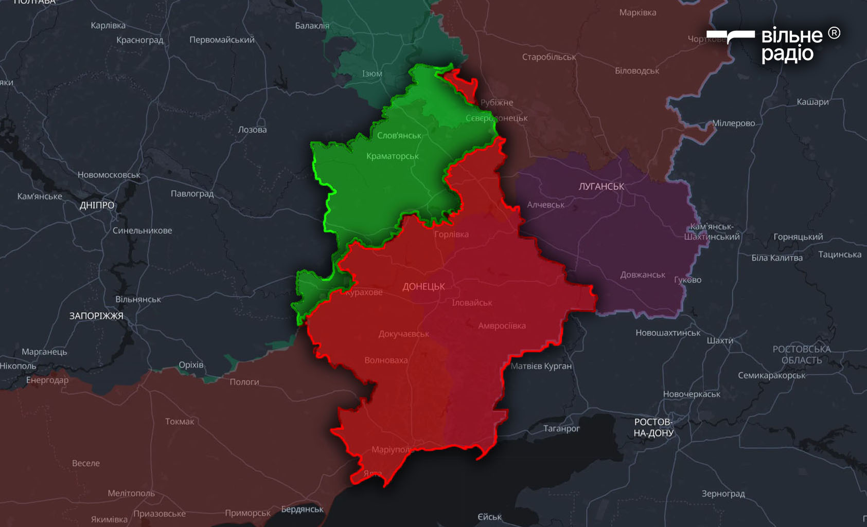 Зображення до посту: Росіяни захопили вже понад 71% області: де та як змінилася лінія фронту на Донеччині за травень 2025 року (аналіз)