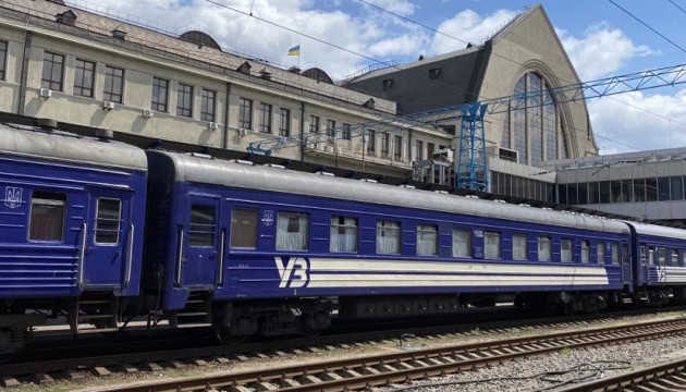 Потяг Укразалізниці на Центральному залізничному вокзалі в Києві. Ілюстративне фото: Укрінформ