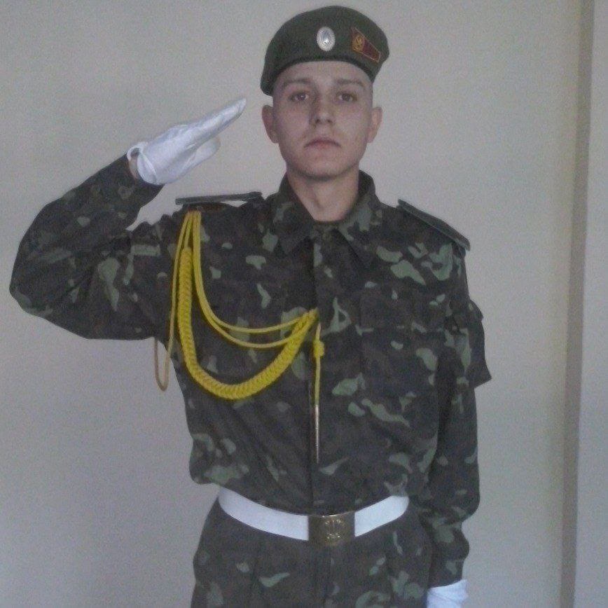 Загиблий військовий Даніїл Ганич під час проходження строкової служби в 2014-2015 роках. Фото з архіву родини