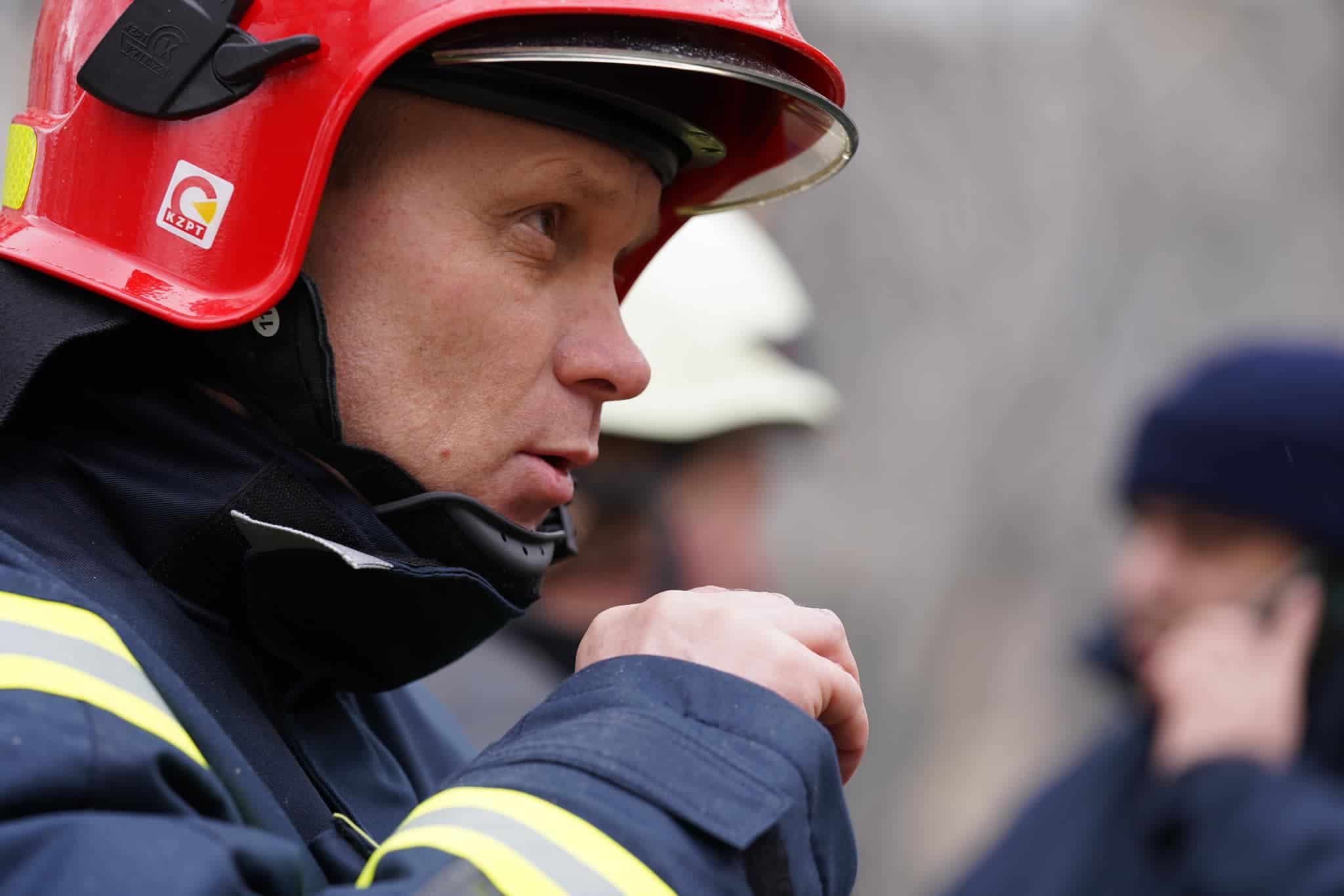 Загиблий рятувальник Андрій Омельченко на завданні. Фото: Facebook/Головне управління ДСНС України у Донецькій області