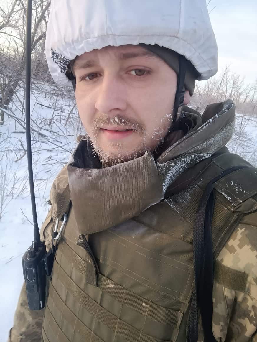 Загиблий військовий Даніїл Ганич під час служби. Фото з архіву родини