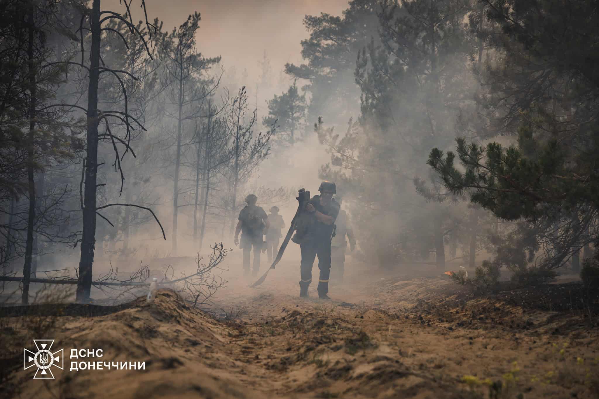 Зображення до посту: Після обстрілів у Краматорському районі згоріло близько 1400 гектарів лісу