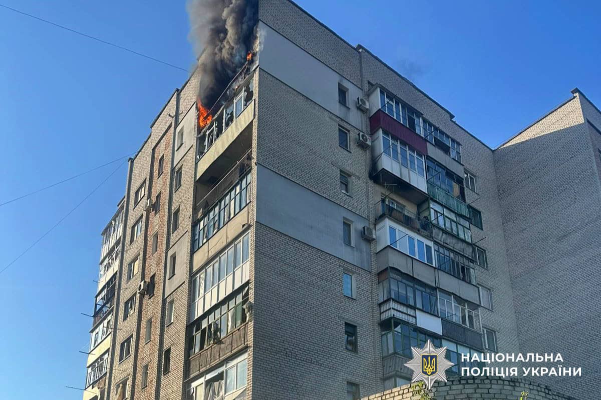 Наслідки російських атак у Донецькій області 28 серпня 2025 року. Фото: поліція Донеччини