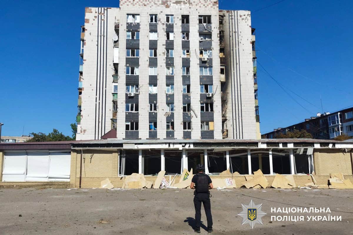 Наслідки російських атак у Донецькій області 28 серпня 2025 року. Фото: поліція Донеччини